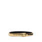 Dolce & Gabbana Gold Leather Belt