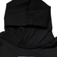 Dolce & Gabbana Black Printed Hoodie Crystal Embellished Jacket