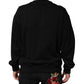 Dolce & Gabbana Black Cotton DG Logo Crew Sweatshirt Sweater