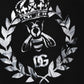 Dolce & Gabbana Black Cotton DG Logo Crew Sweatshirt Sweater