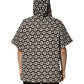Dolce & Gabbana Brown White DG Logo Short Hoodie Sweater