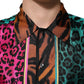 Dolce & Gabbana Multicolor Silk Tiger Print Hawaiian T-shirt