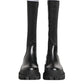 Dolce & Gabbana Black White Polyester Socks High Boots Shoes