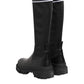 Dolce & Gabbana Black White Polyester Socks High Boots Shoes