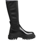 Dolce & Gabbana Black White Polyester Socks High Boots Shoes