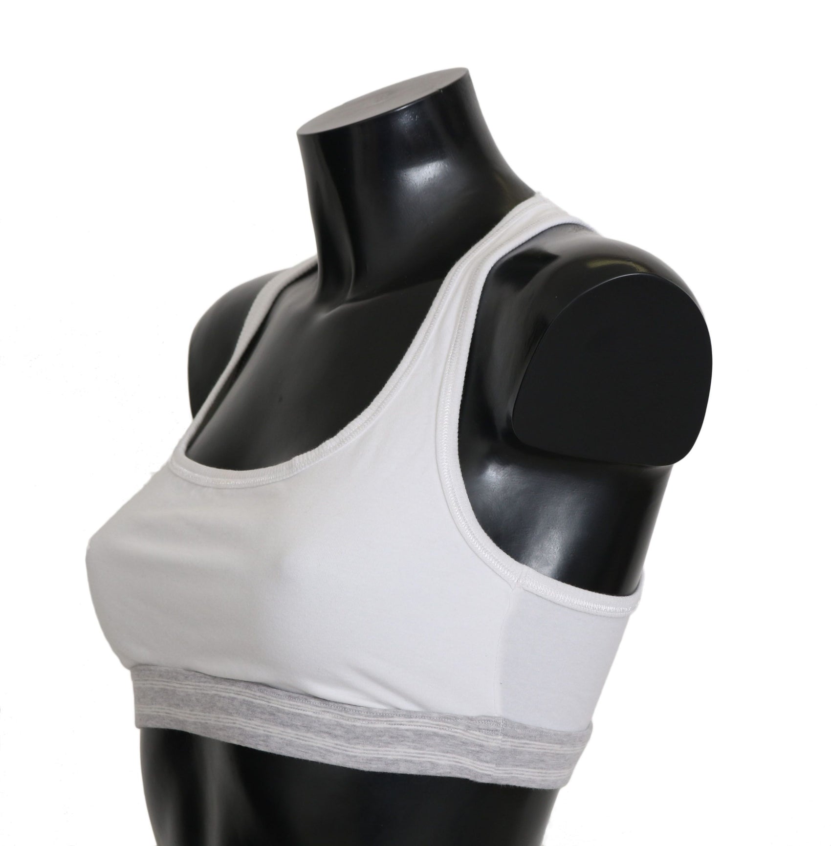 Eleganter weißer Stretch-Sport-BH