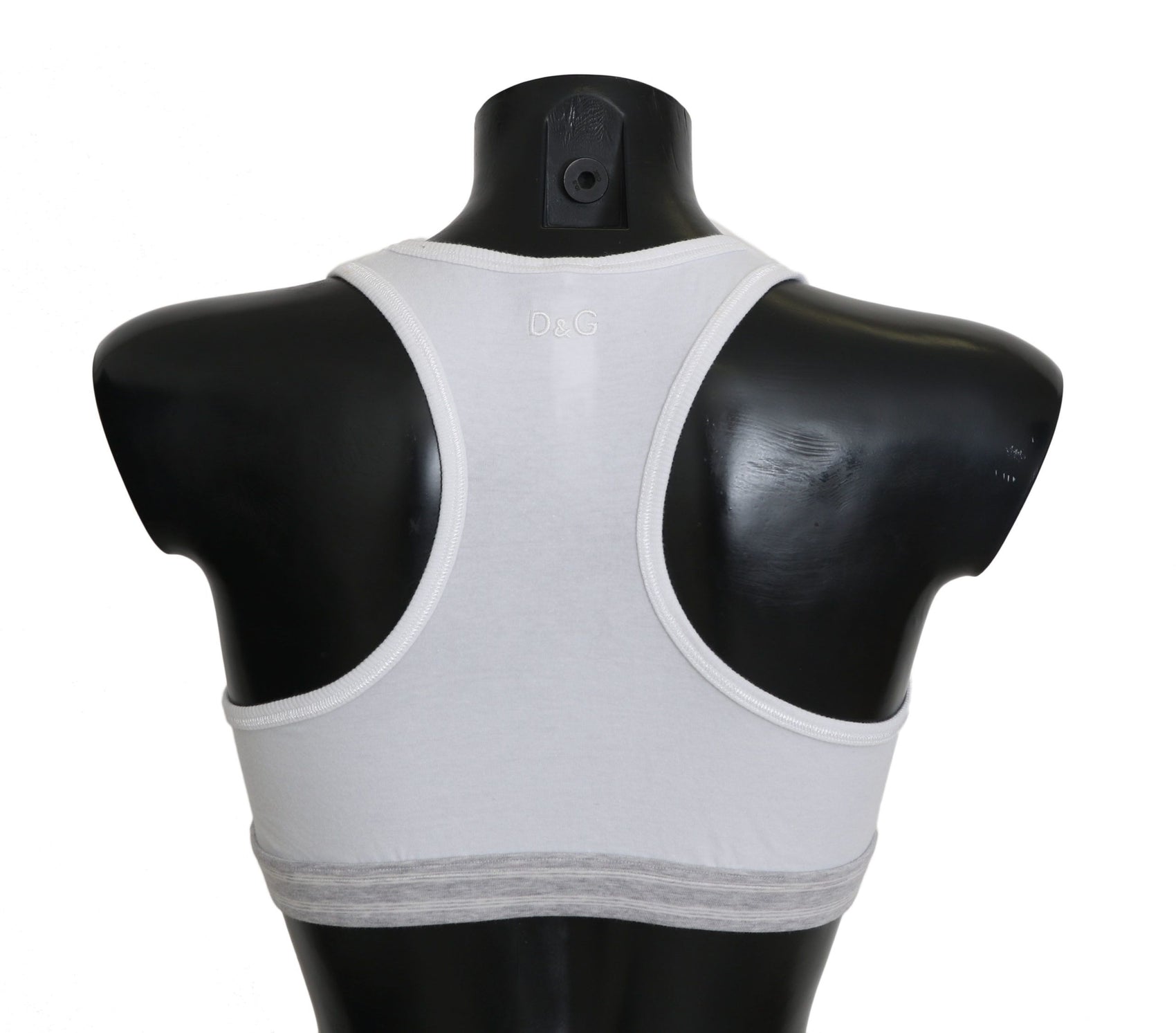 Eleganter weißer Stretch-Sport-BH