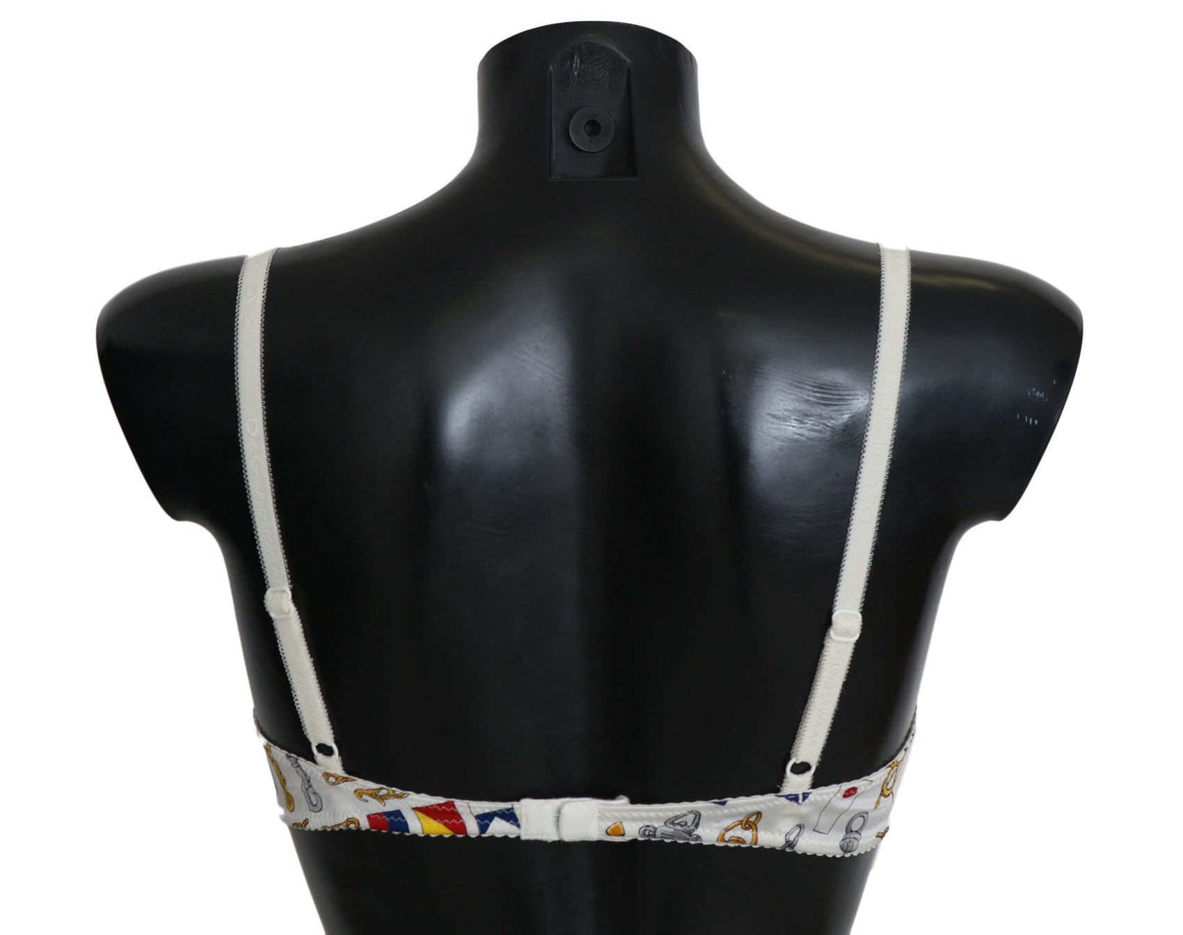 Eleganter weißer Stretch-BH mit Matrosen-Print