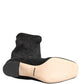 Dolce & Gabbana Black Suede Leather Knee High Boots Shoes