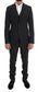 Dolce & Gabbana Gray Patterned Wool 3 Piece Slim Suit