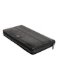 Dolce & Gabbana Black Leather Logo Plaque Zip Around Continental Wallet
