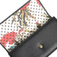 Dolce & Gabbana Black Leather Trifold Logo Plaque Card Holder Wallet