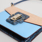 Dolce & Gabbana Blue Beige Exotic Leather LUCIA Crossbody Bag