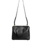 Dolce & Gabbana Black Calf Leather Logo Plaque Shoulder Tote Bag