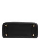 Dolce & Gabbana Black Calf Leather Logo Plaque Shoulder Tote Bag