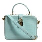 Dolce & Gabbana Mint Green Embossed Leather Padlock Shoulder Bag