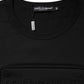 Dolce & Gabbana Black Embossed Logo Cotton Crew Neck T-shirt