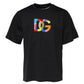 Dolce & Gabbana Black DG Logo Print Cotton Crew Neck T-shirt