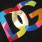 Dolce & Gabbana Black DG Logo Print Cotton Crew Neck T-shirt