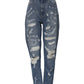 Dolce & Gabbana Blue AMBER Tattered High Waist Denim Jeans