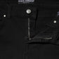 Dolce & Gabbana Black Cotton Skinny Mid Waist Denim Jeans