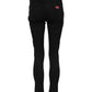 Dolce & Gabbana Black Cotton Skinny Mid Waist Denim Jeans