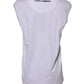 Dolce & Gabbana White Cotton Sleeveless Printed Tank T-shirt