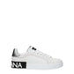 Dolce & Gabbana White Leather Low Top Sneakers