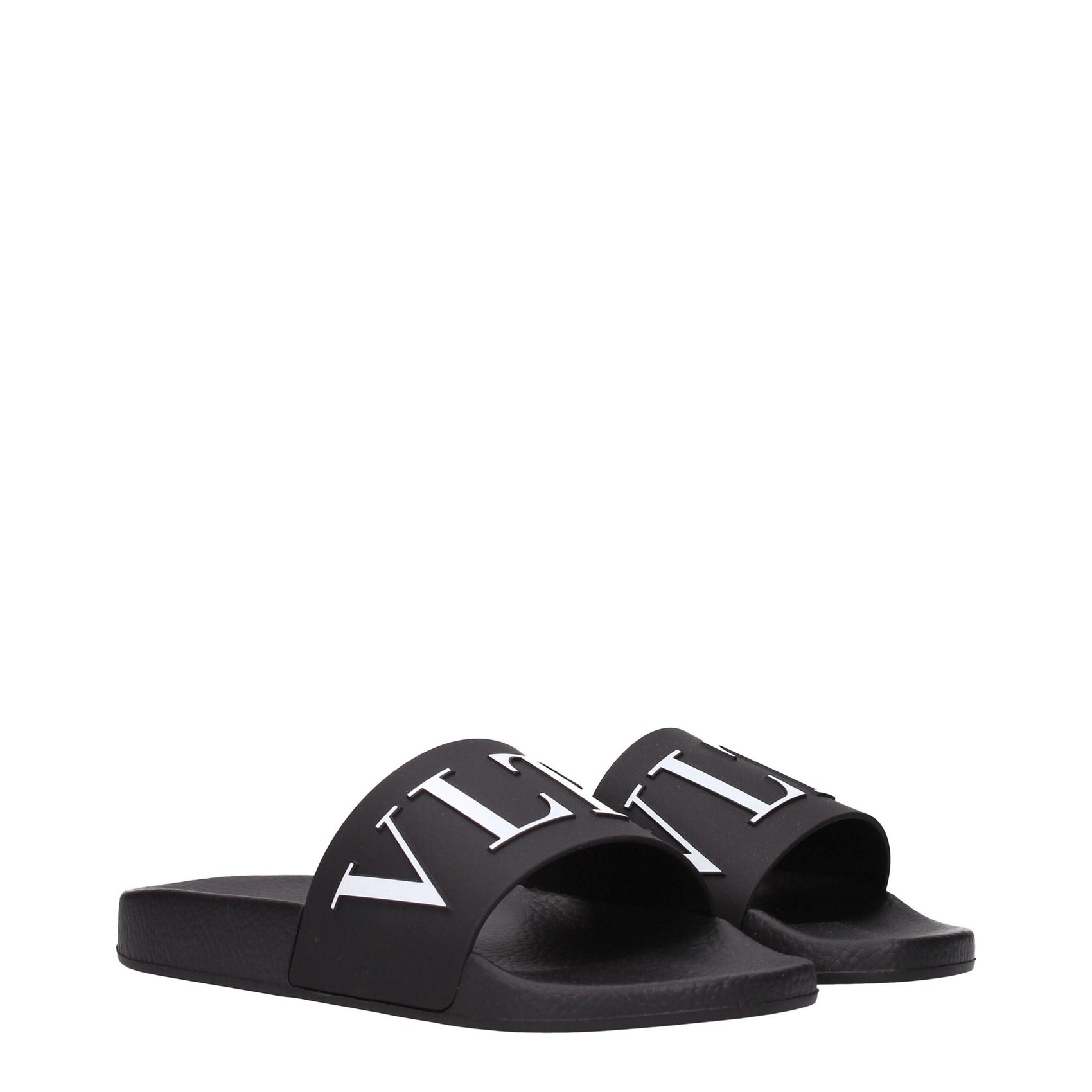 Valentino Garavani Black Cotton Slippers