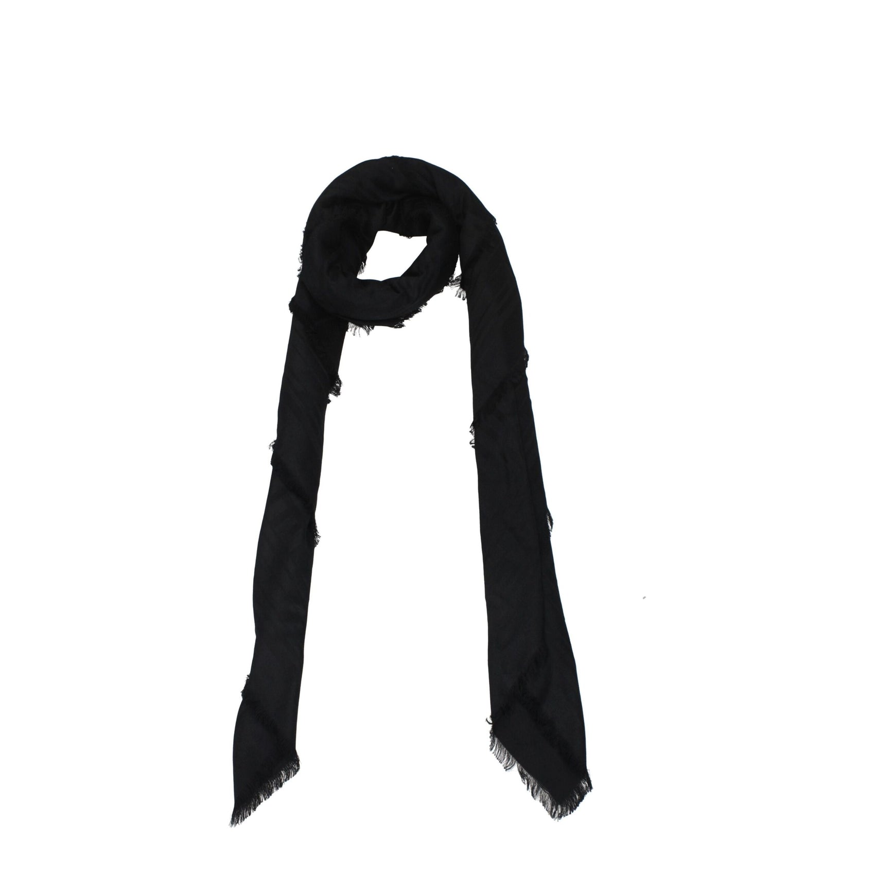 Balmain Black Viscose Foulards