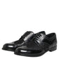 Dolce & Gabbana Black Leather Floral Lace Dress Formal Shoes