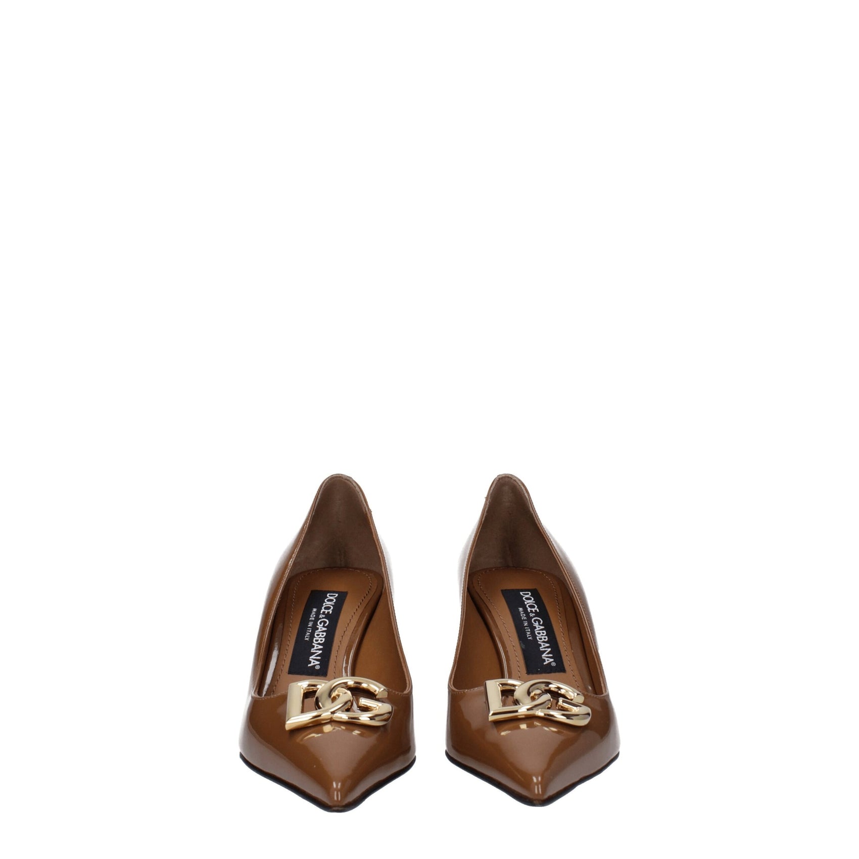 Dolce & Gabbana Brown Leather High Heel Pumps