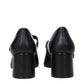 Stuart Weitzman Black Leather Mid Heel Pumps