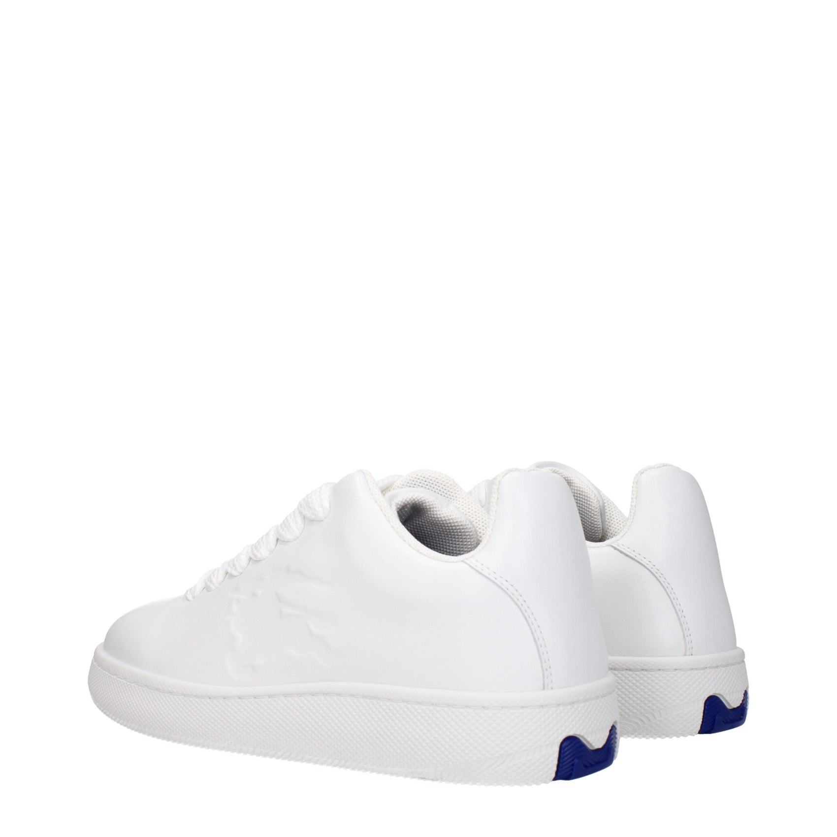 Burberry White Leather Low Top Sneakers