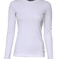 Dolce & Gabbana White Cotton Knit Round Neck Long Sleeves T-shirt