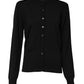 Dolce & Gabbana Black Wool Knit Crew Neck Cardigan Sweater