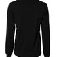 Dolce & Gabbana Black Wool Knit Crew Neck Cardigan Sweater