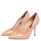 Dolce & Gabbana Beige Patent Leather Stiletto Heel Pump  Shoes
