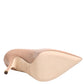 Dolce & Gabbana Beige Patent Leather Stiletto Heel Pump  Shoes