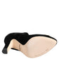 Dolce & Gabbana Black Roses Crystal Brooch Mary Jane Shoes
