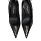 Dolce & Gabbana Black Patent Leather Zipper Heels Pumps Shoes