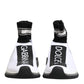 Dolce & Gabbana White Black Sorrento Socks Sneakers Shoes