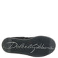 Dolce & Gabbana Black Floral Lace Low Top Sneakers Shoes