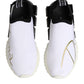 Dolce & Gabbana White Black Low Top Sorrento Sneakers Shoes