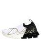 Dolce & Gabbana White Black Low Top Sorrento Sneakers Shoes
