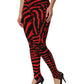 Dolce & Gabbana Black Red Nylon Logo Waisted Leggings Pants