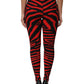 Dolce & Gabbana Black Red Nylon Logo Waisted Leggings Pants