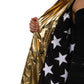 Dolce & Gabbana Gold Hooded Long Sleeves Trench Coat Jacket