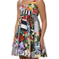 Dolce & Gabbana Multicolor Patchwork Cotton AlineMini Dress