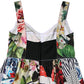 Dolce & Gabbana Multicolor Patchwork Cotton AlineMini Dress